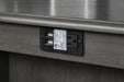 Amy 5 Pc 60" Counter Storage Table+Chairs-Gray