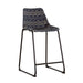 Marquise Counter Height Stools with Footrest Blue and Matte Black (Set of 2) image