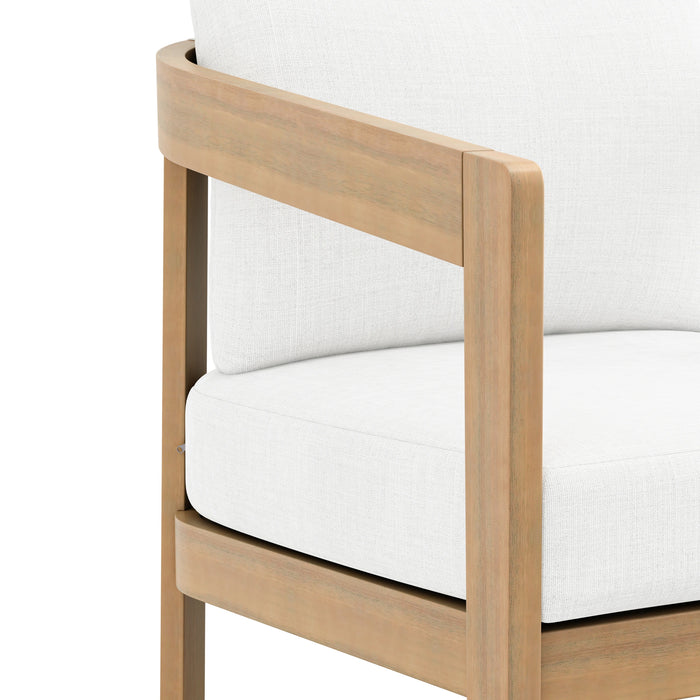 Wesley Patio Club Chair W/ White Cushion