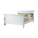 Louis Philippe Queen Sleigh Panel Bed White image