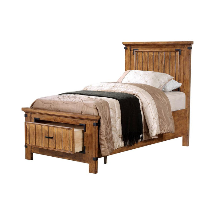 Brenner Twin Storage Bed Rustic Honey image