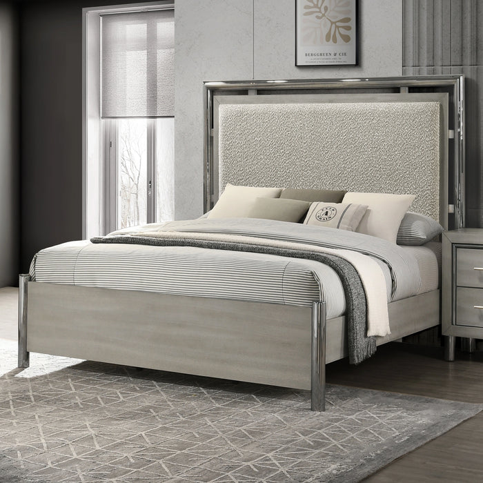 Lennox 5/0 Q Headboard, Footboard & Slat Kit-Gray