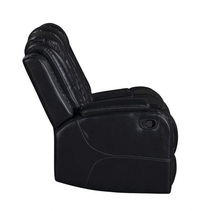 Orion Ii Laf Sofa W/Dual Recliner-Black