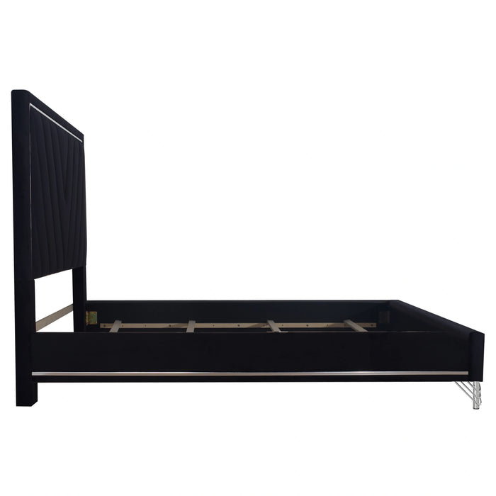 Ava 6/0 Wk Headboard, Footboard & Slat Kit-Ebony
