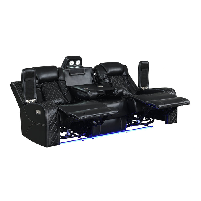 Orion Ii Sofa W/ Pwr Fr & Hr-Black