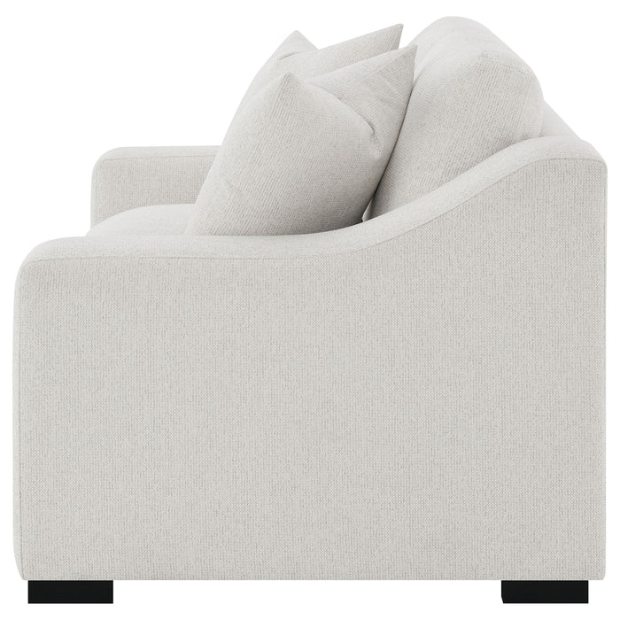 Ashlyn Upholstered Sloped Arms Loveseat White