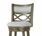 Manchester 29" Bar Stool W/Fabric Cushions-Gray