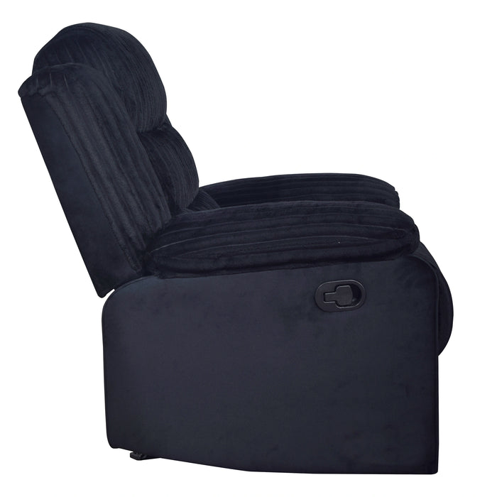 Willow Sofa W/Dual Recliner-Black