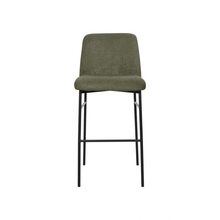 Erik Bar Chair W/ Black Metal Frame- Green (2 Per Carton)
