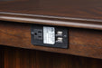 Amy 5 Pc 60" Counter Storage Table+Chairs-Brown Cherry