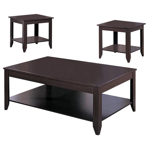 Brooks 3-piece Occasional Table Set with Lower Shelf Cappuccino image