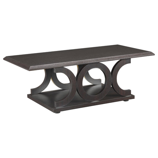 Shelly C-shaped Base Coffee Table Cappuccino image
