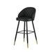 Oliver Black Vegan Leather Bar Chair (2 Per Carton)