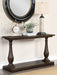 Walden Rectangular Sofa Table with Turned Legs and Floor Shelf Coffee image