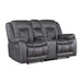 Morello Console Loveseat W/Pwr Fr-Gray