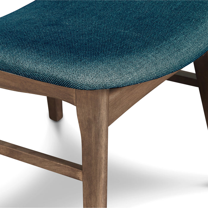 Oscar Chair With Forest Green Cushion-Walnut