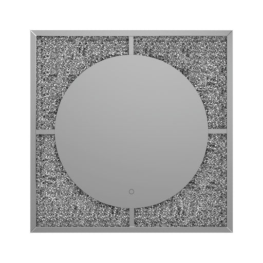 Theresa LED Wall Mirror Silver and Black image
