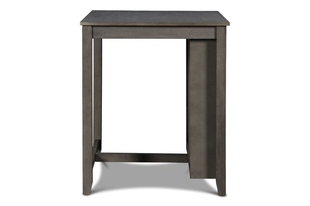 Gia 3 Pc 30" Storage Counter Table & 2 Chairs-Gray