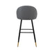 Oliver Gray Vegan Leather Bar Chair (2 Per Carton)