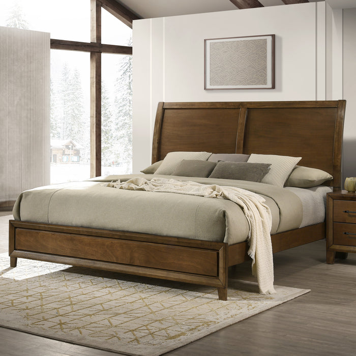 Ballard 6/6-6/0 Ek/Wk Headboard, Footboard & Slat Kit-Walnut