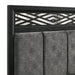 Obsidian 5/0 Q Headboard, Footboard & Slats-Black