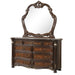 Bella Notte Dresser / Server Mirror- Mahogany Brown