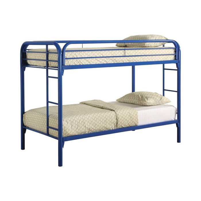 Morgan  Twin-over-Twin Blue Bunk Bed