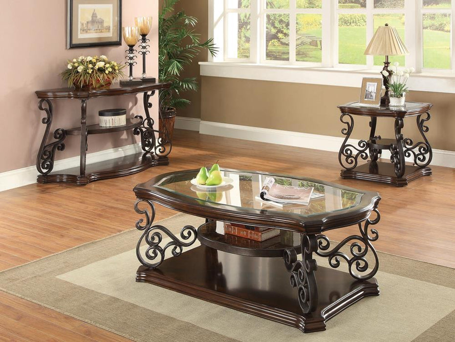 Occasional Traditional Dark Brown Coffee Table