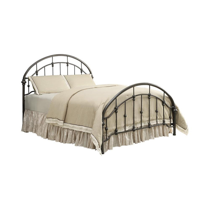 Maywood Transitional Black Metal Queen Bed