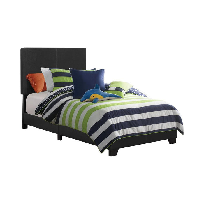 Dorian Upholstered Twin Bed Black