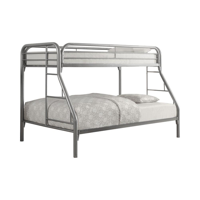 Morgan  Twin-over-Full Silver Bunk Bed