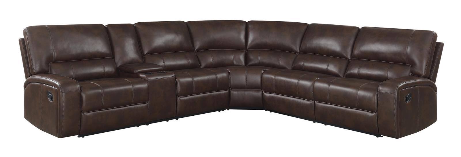 Brunson 3-piece Upholstered Motion Sectional Brown
