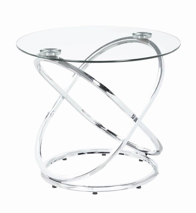 Warren 3-piece Occasional Set Chrome and Clear