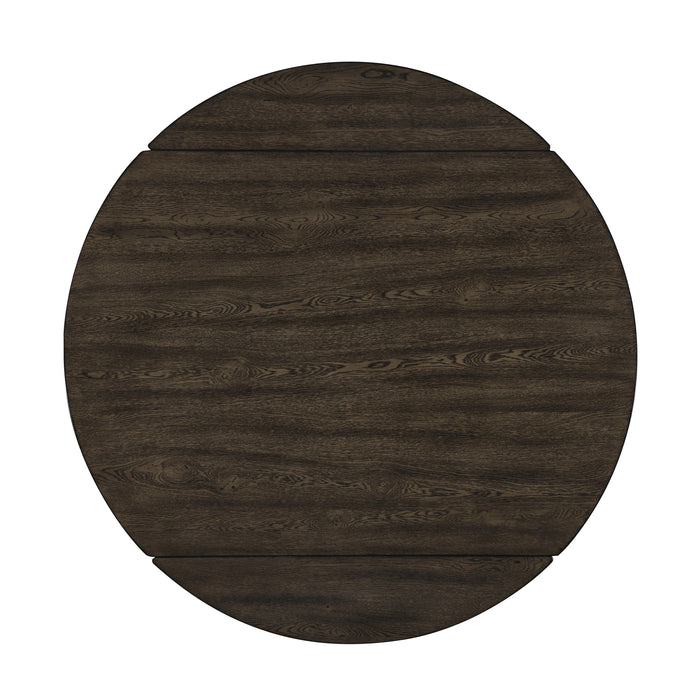 Rex 65" Round Table With Self Storing Leaves-Walnut