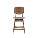Oscar Counter Chair With Dk Gray Cushion-Walnut