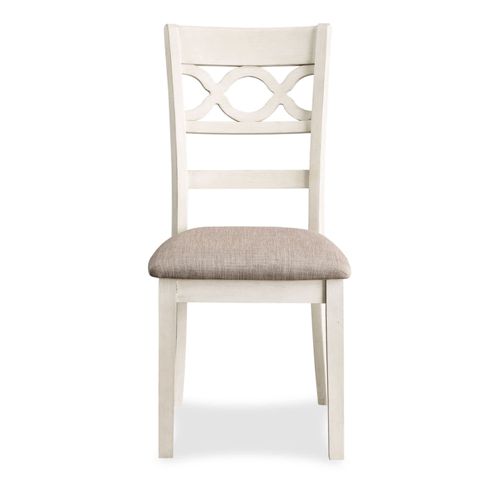 Cori Round Dining 5 Pc Set-Bisque/Brown