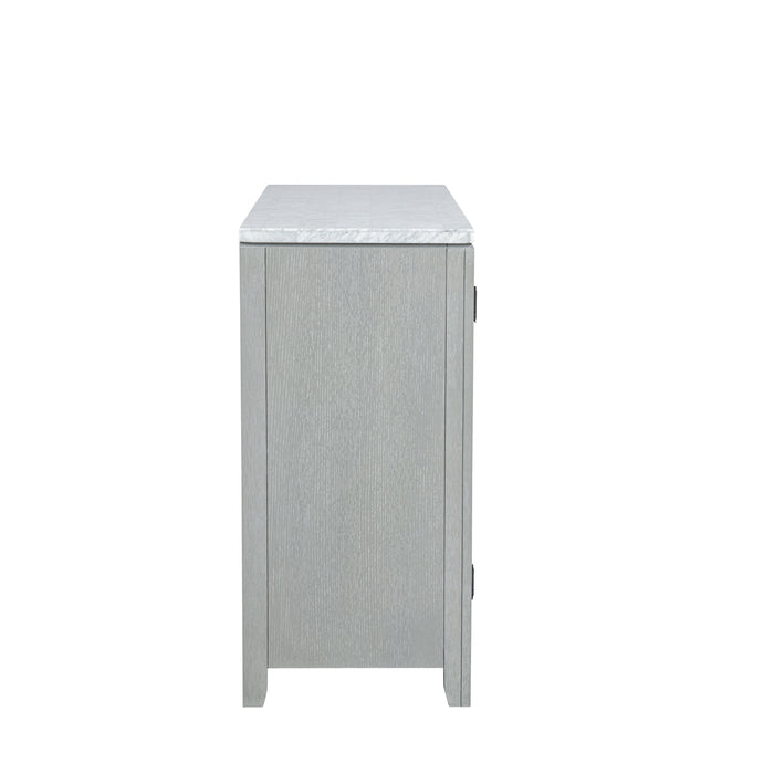 Fiona Marble Top Dining Buffet/Server-Mist Gray