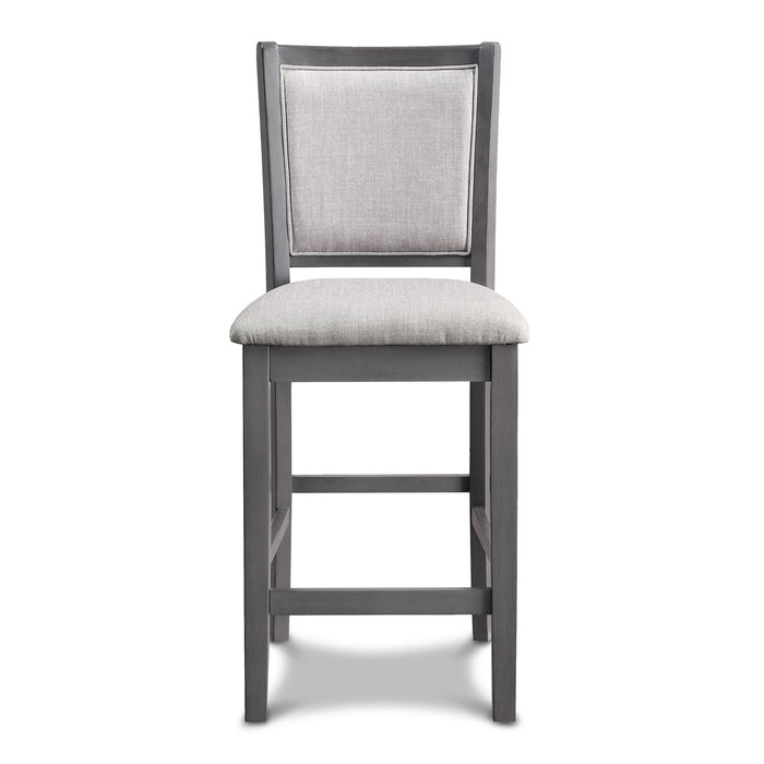 Amy Counter Chair (2/Ctn)-Gray