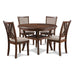 Amy 5 Pc 47" Round Dining Set-Cherry