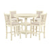Amy 5 Pc 42" Round Counter Table Set-Bisque
