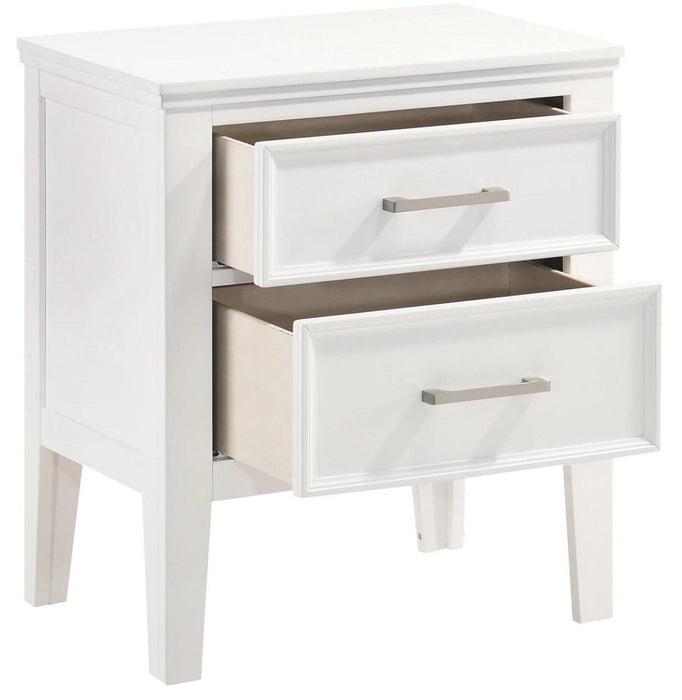 New Classic Furniture Andover 2 Drawer  Nightstand  in White
