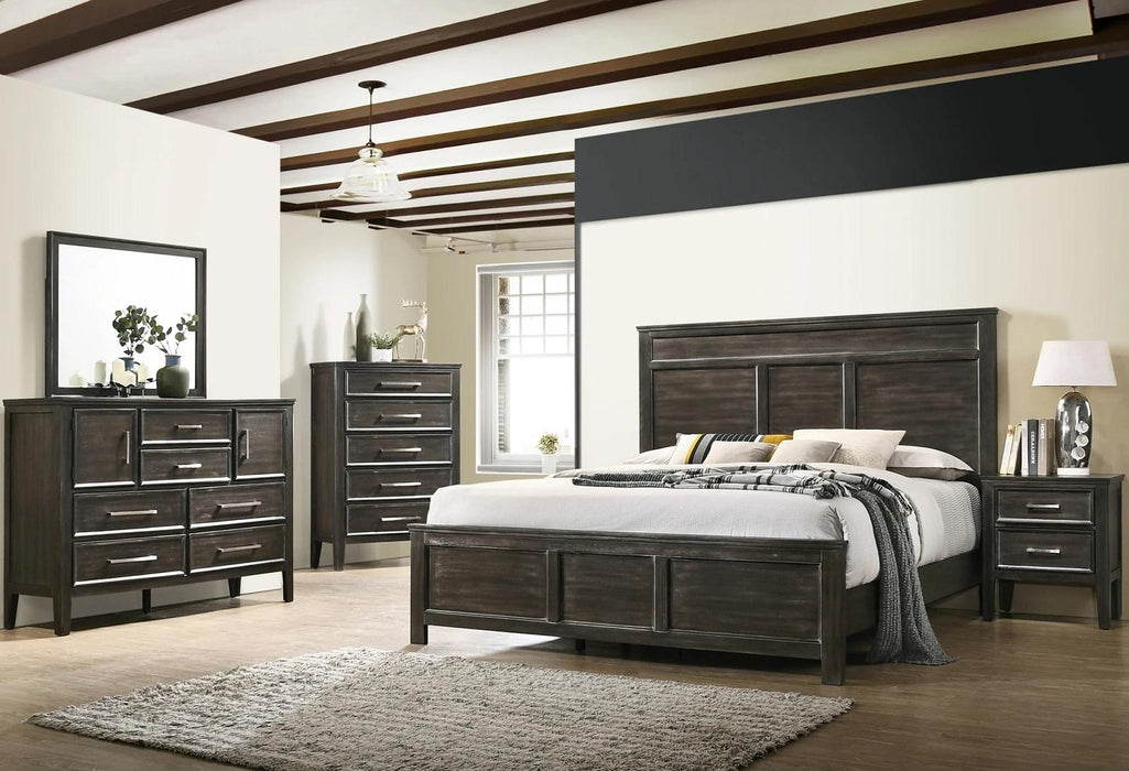 New Classic Furniture Andover California King Bed in Nutmeg