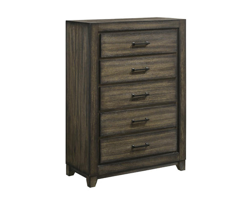 New Classic Furniture Ashland 5 Drawer Chest in Rustic Brown image
