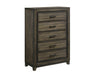 New Classic Furniture Ashland 5 Drawer Chest in Rustic Brown image