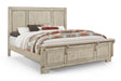 New Classic Furniture Ashland King Panel Bed in Rustic White image