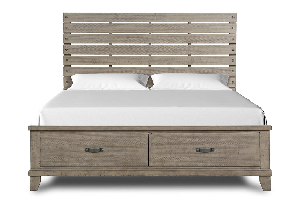 New Classic Furniture Marwick California King Panel Bed in Sand