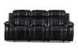 New Classic Fusion Dual Recliner Sofa in Black image