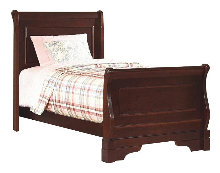New Classic Versaille Youth Twin Sleigh Bed in Bordeaux