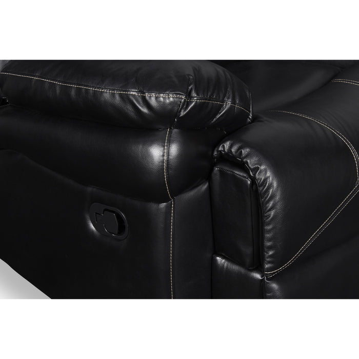 FLYNN CONSOLE LOVESEAT W/ READING LIGHT- BLACK