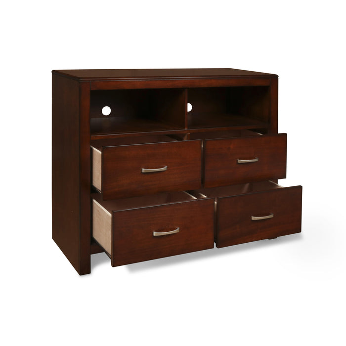KENSINGTON MEDIA CHEST- BURNISHED CHERRY